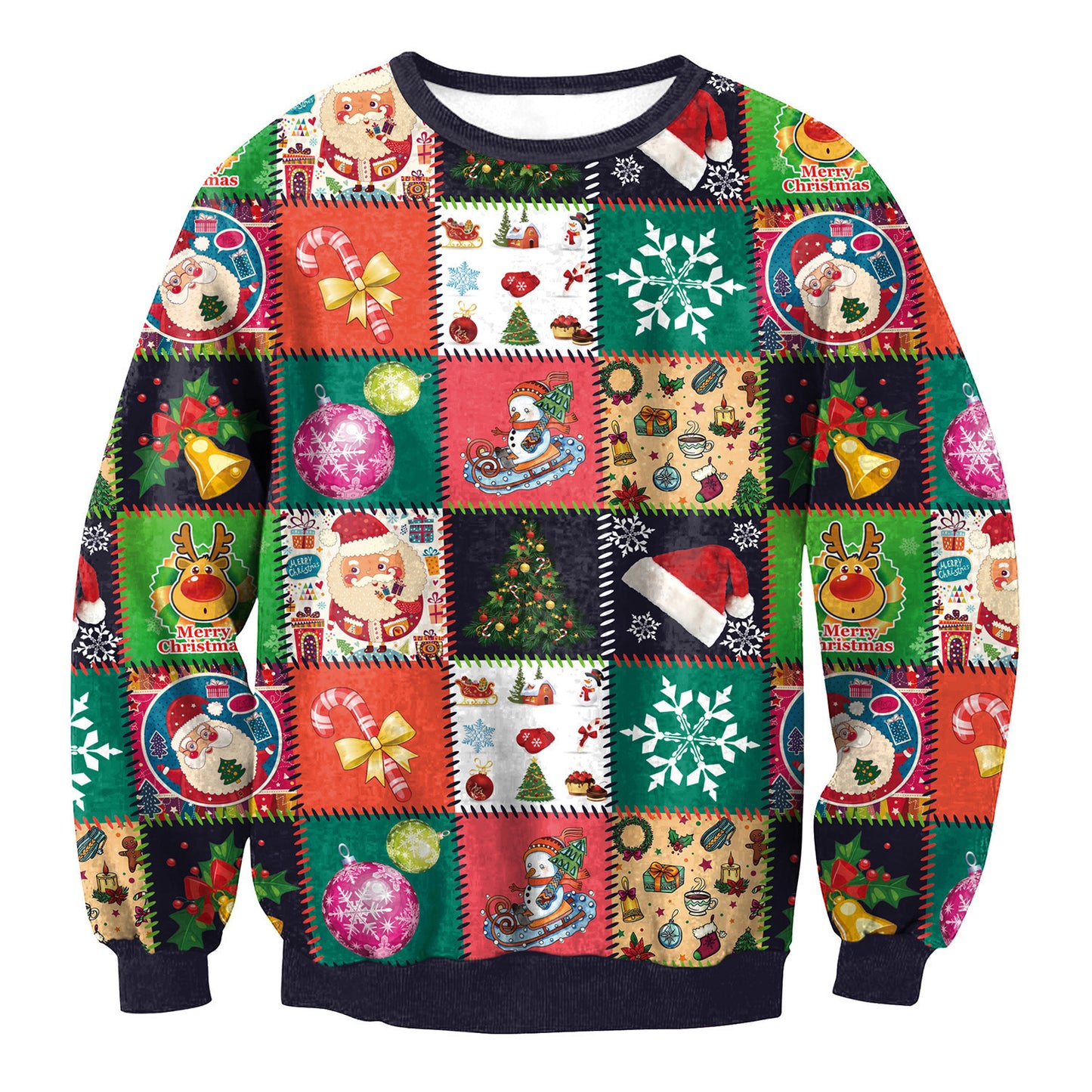 UGLY CHRISTMAS SWEATER Vacation Santa Elf Funny Womens Men Sweaters Tops Autumn Winter Clothing 