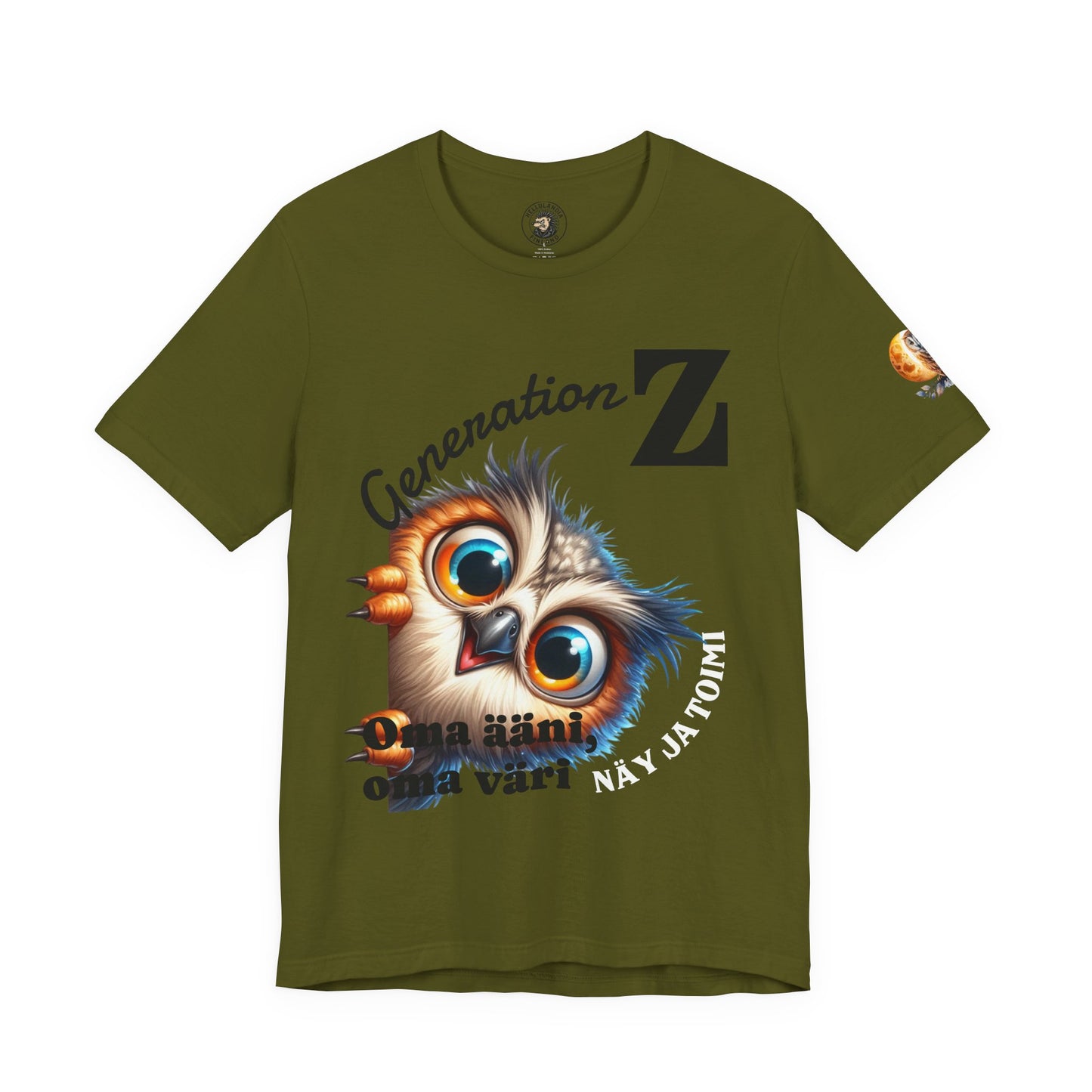 Hassu Pöllö Generation Z Tee — Funny Owl Graphic T-Shirt