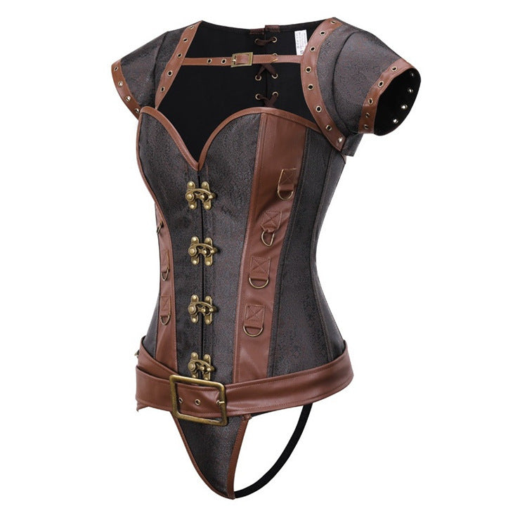 Four-piece gothic court corset