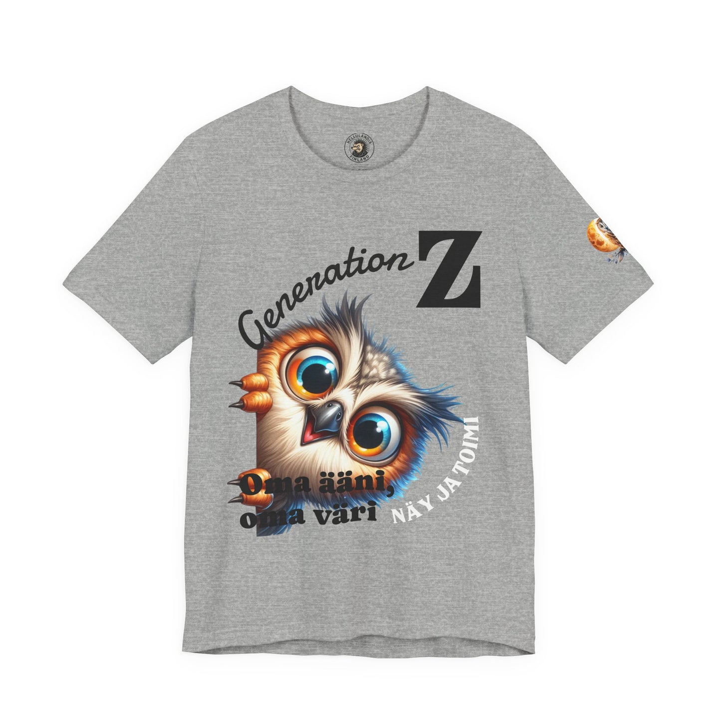Hassu Pöllö Generation Z Tee — Funny Owl Graphic T-Shirt
