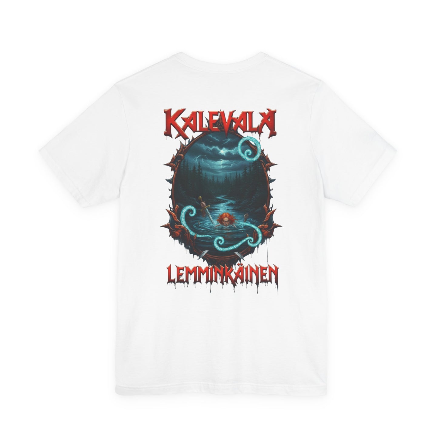 Lemminkäinen – Tuonelan musta joki Teepaita — Retro Graphic T-Shirt