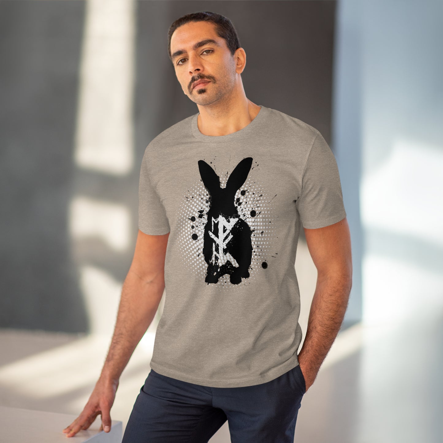 T-shirt unisex eco cotton - rabbit binding halter