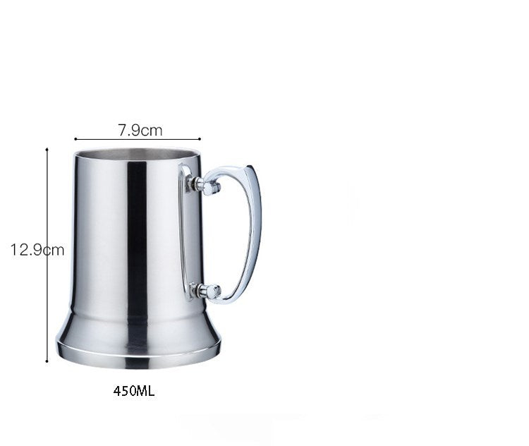 304 Stainless steel double-layer beer mug