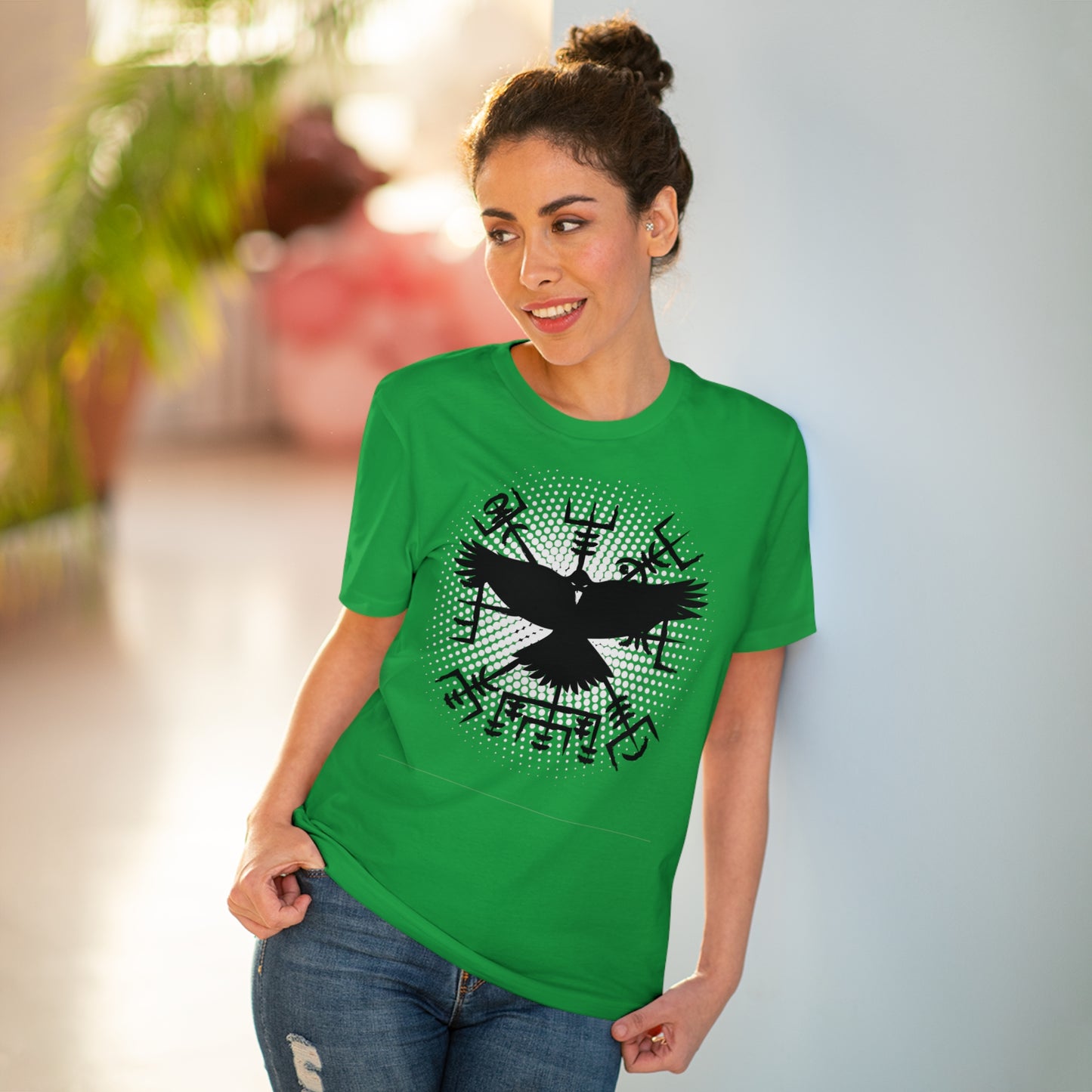 T-shirt unisex eco cotton - vegvisir and raven