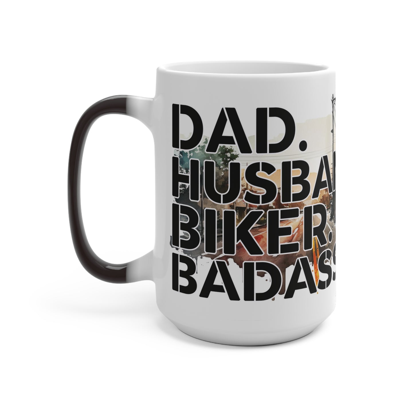 Magic mug - dad husband biker badass dad mug