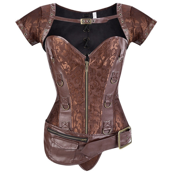 Four-piece gothic court corset