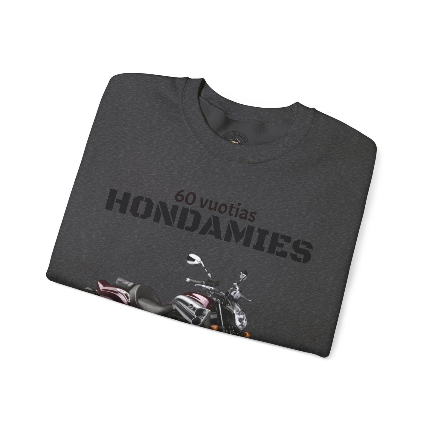 Honda VTX Motorcycle Crewneck Sweatshirt — 60 Vuotias Hondamies Rider Gift