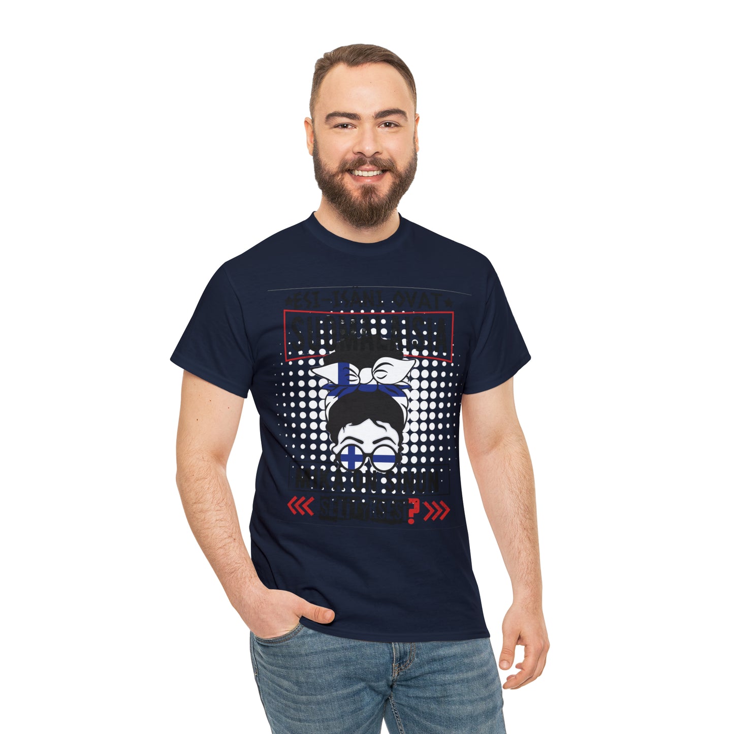 Unisex thick cotton t-shirt - my ancestors are Finnish