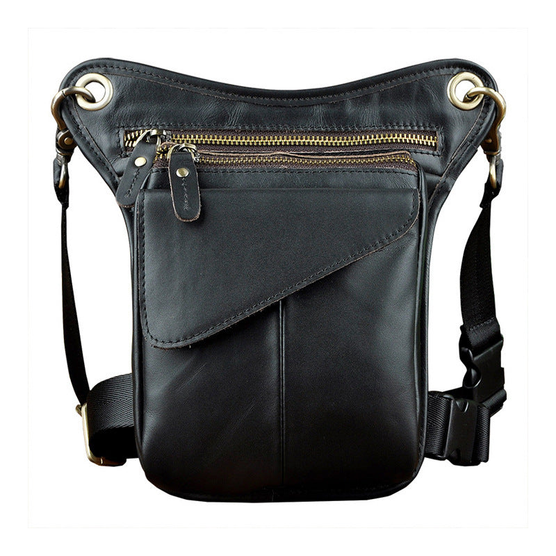 smart Crazy Horse leather belt bag for men