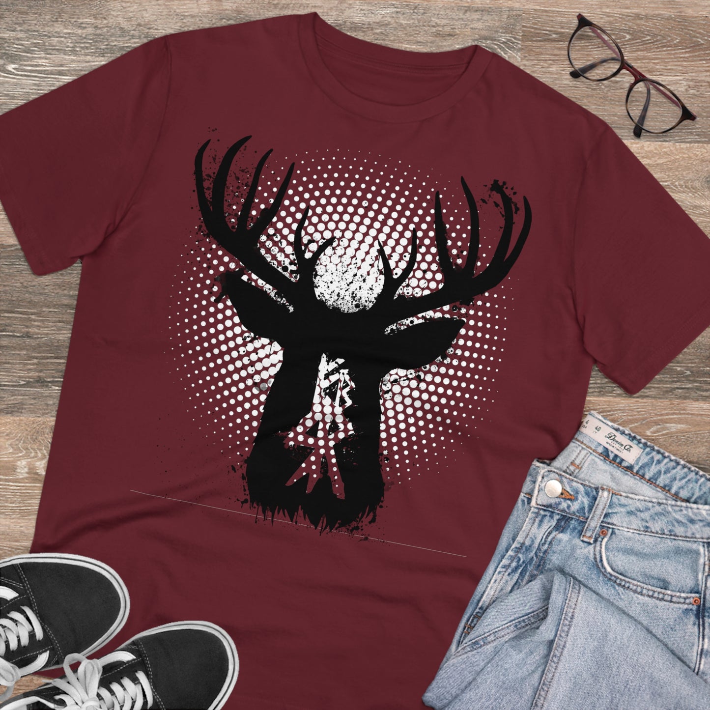 T-shirt unisex eco cotton - deer binding halter