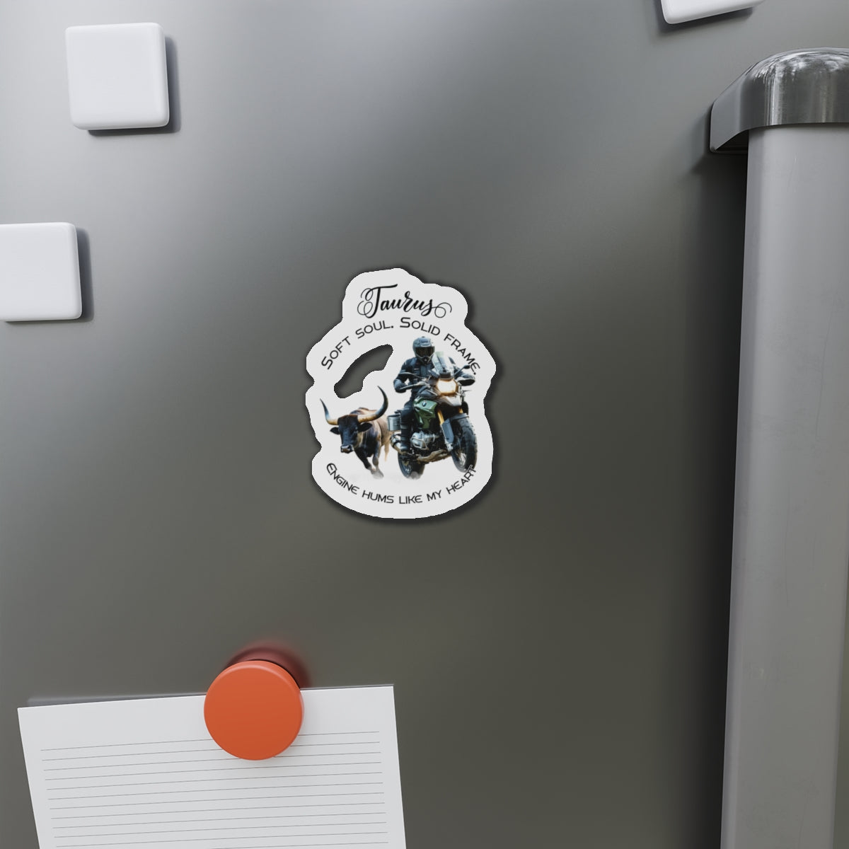 Zodiac Härkä jääkaappimagneetti, muotoon leikattu - Motoristi