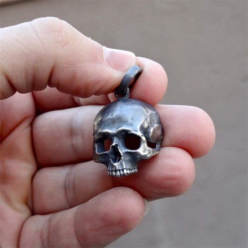 Vintage Gothic Wings Skull Skull Pendant