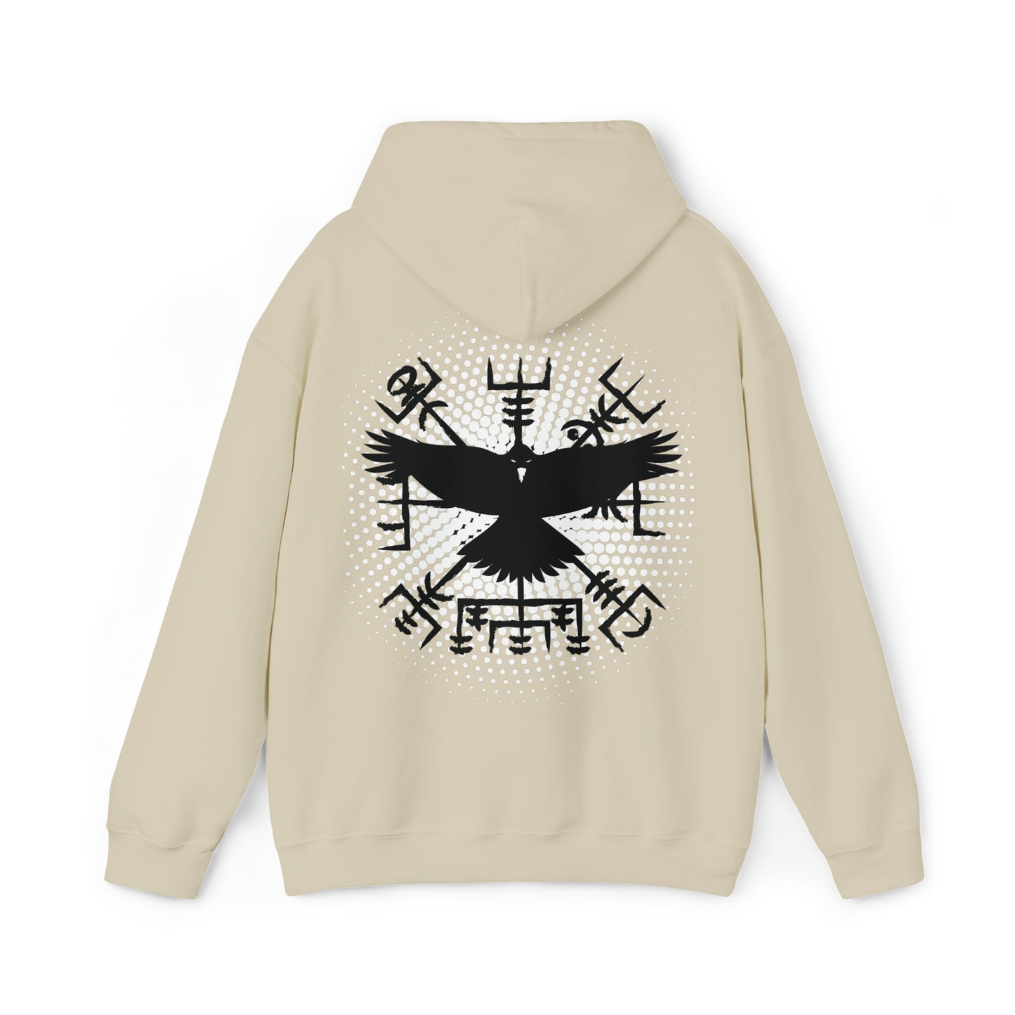 hoodie made of strong cotton - vegvisir raven