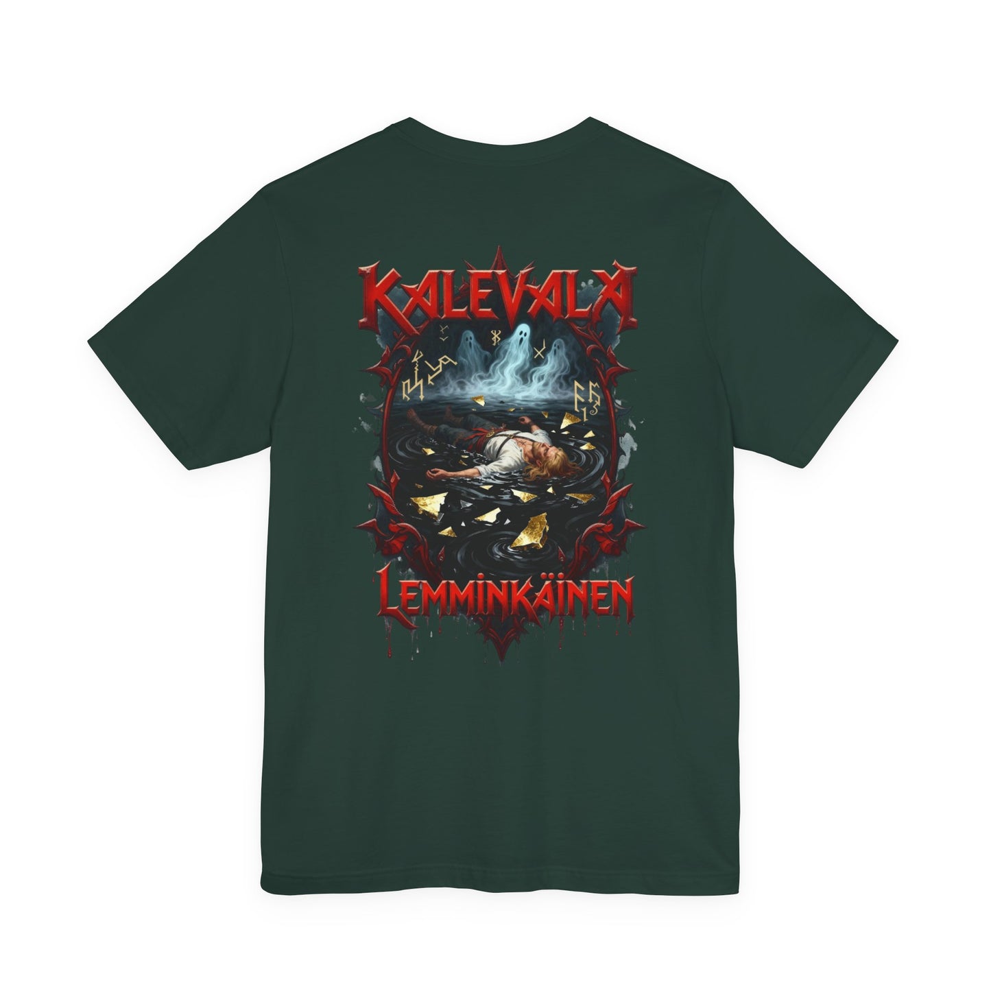 Lemminkäinen – Tuonelan musta joki Teepaita — Retro Graphic T-Shirt