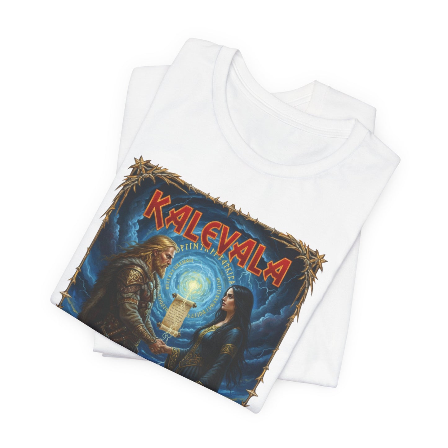 Lemminkäinen ja Kyllikki –  Teepaita — Retro Graphic T-Shirt