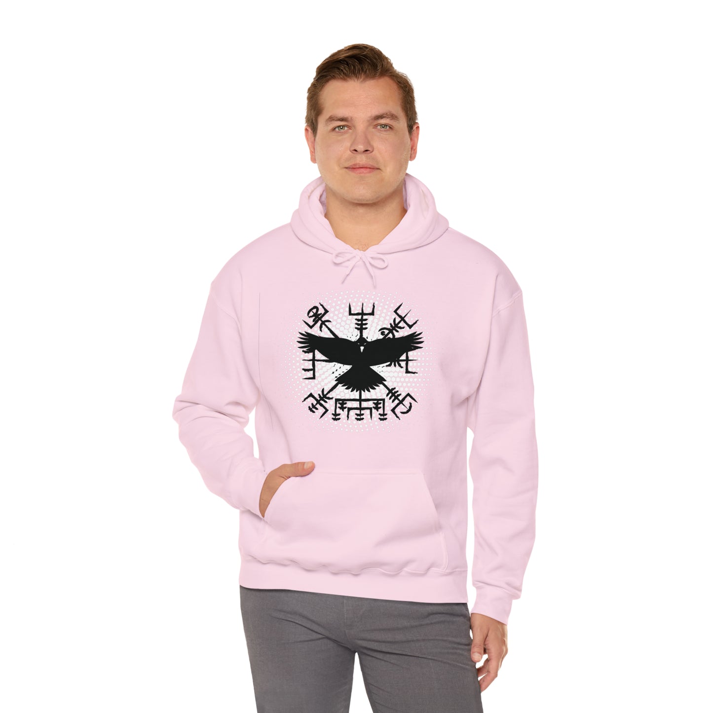 hoodie made of strong cotton - vegvisir raven