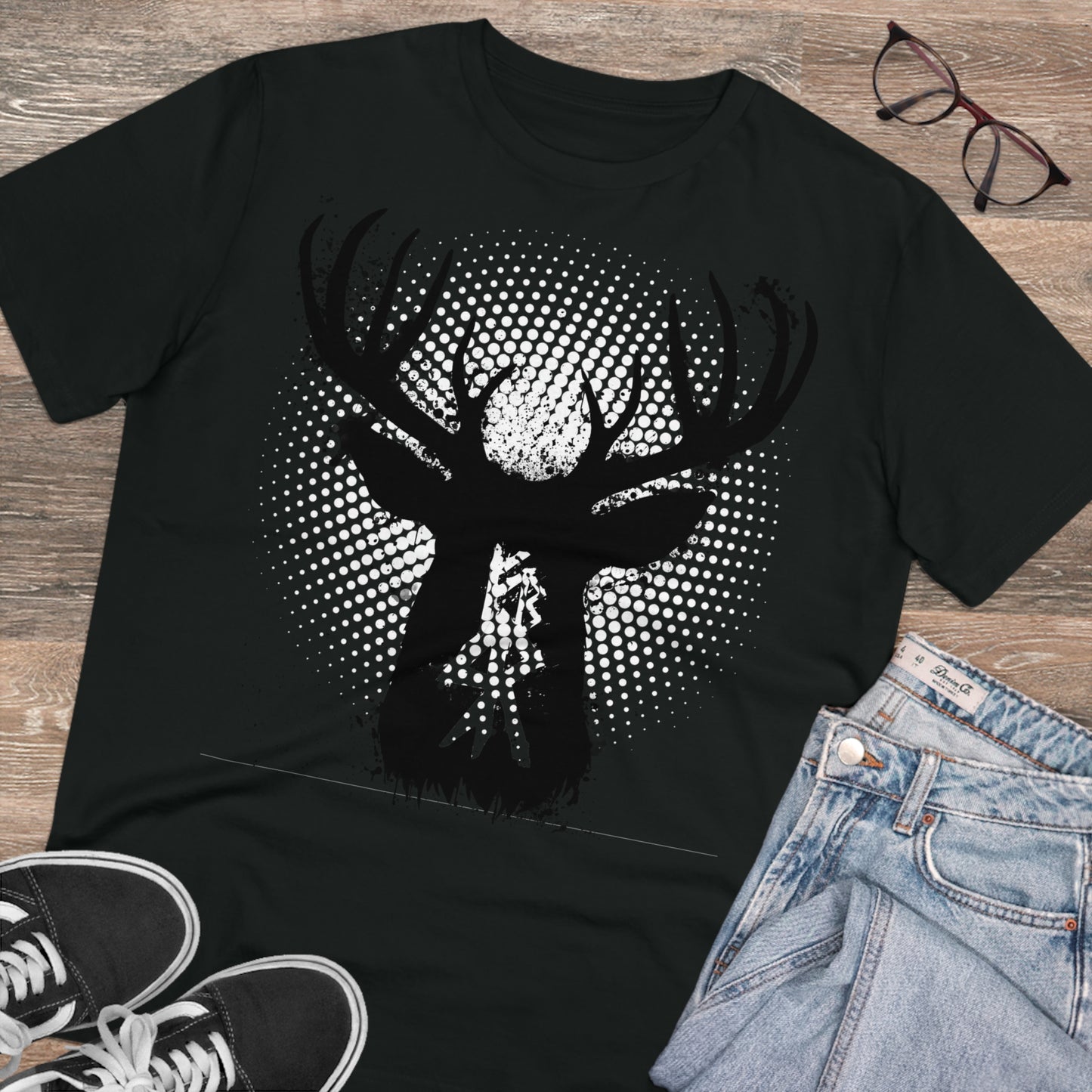 T-shirt unisex eco cotton - deer binding halter