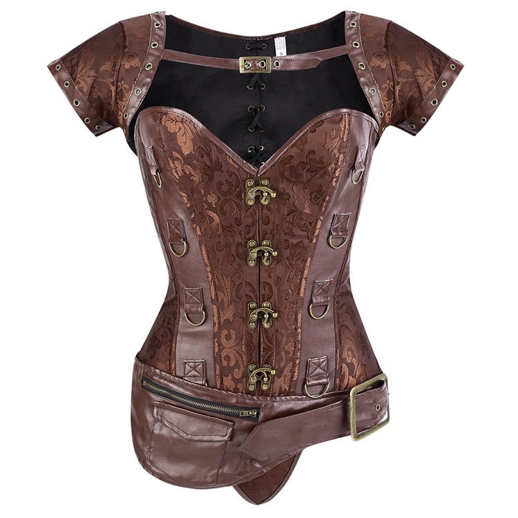 Four-piece gothic court corset