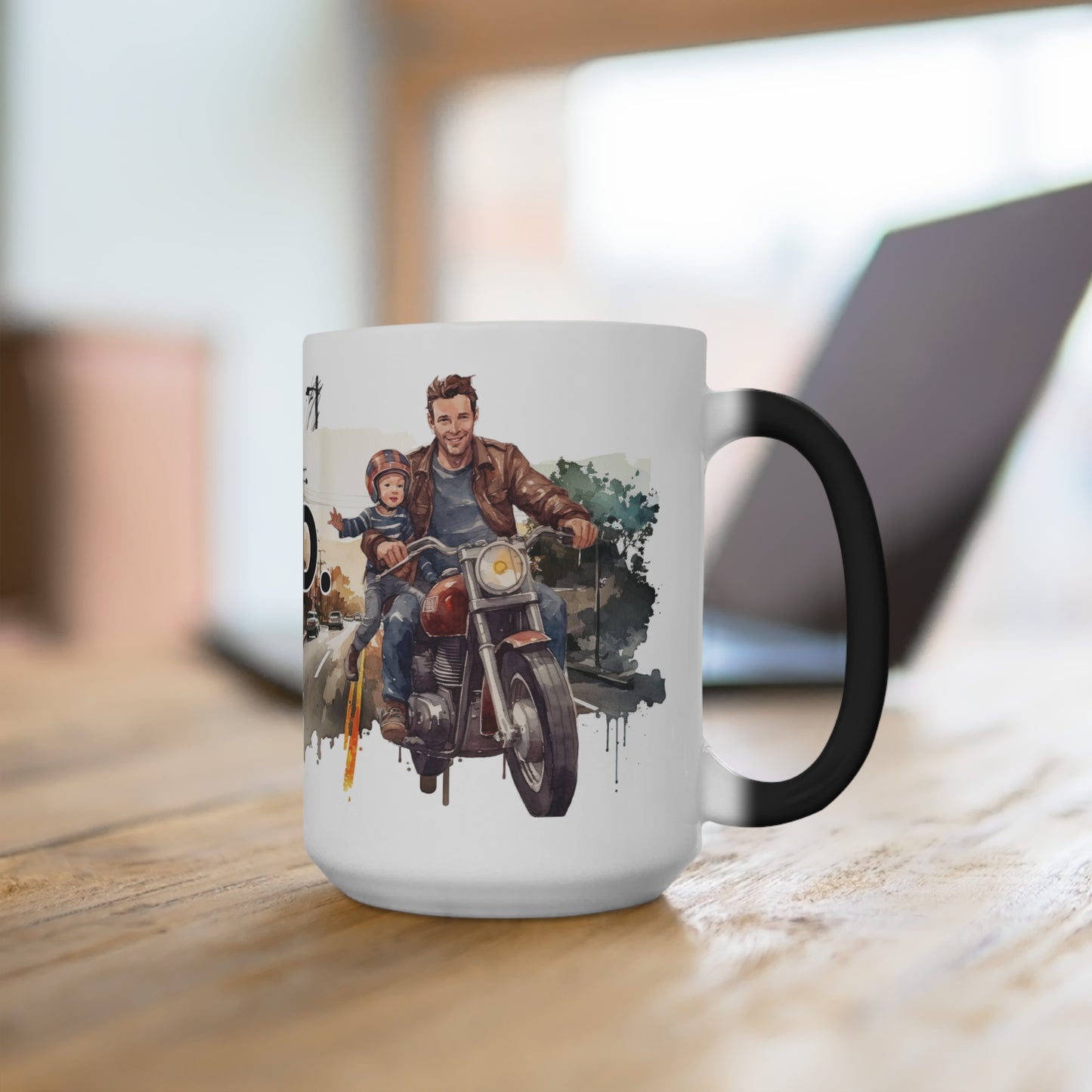 Magic mug - dad husband biker badass dad mug