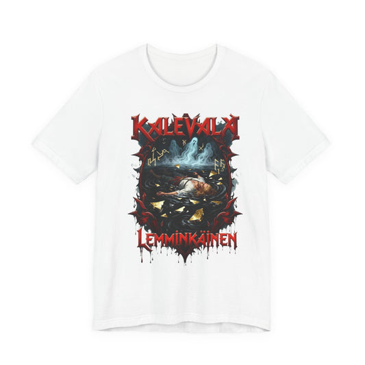 Lemminkäinen – Tuonelan musta joki Teepaita — Retro Graphic T-Shirt