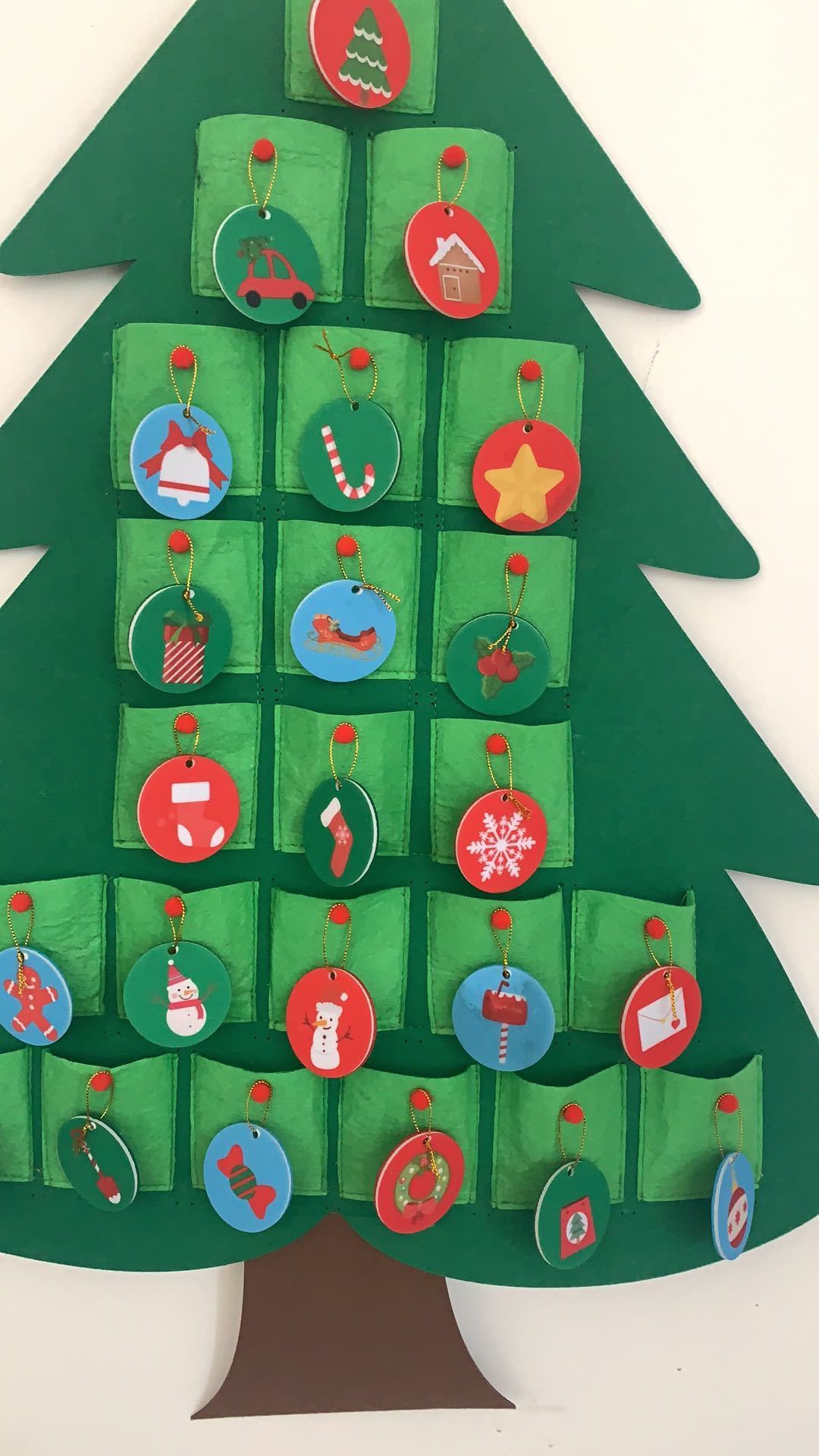 durable felt moon Christmas calendar