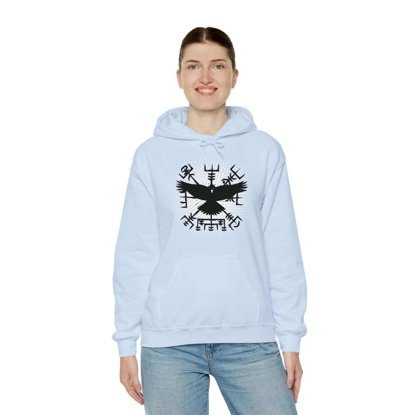 hoodie made of strong cotton - vegvisir raven