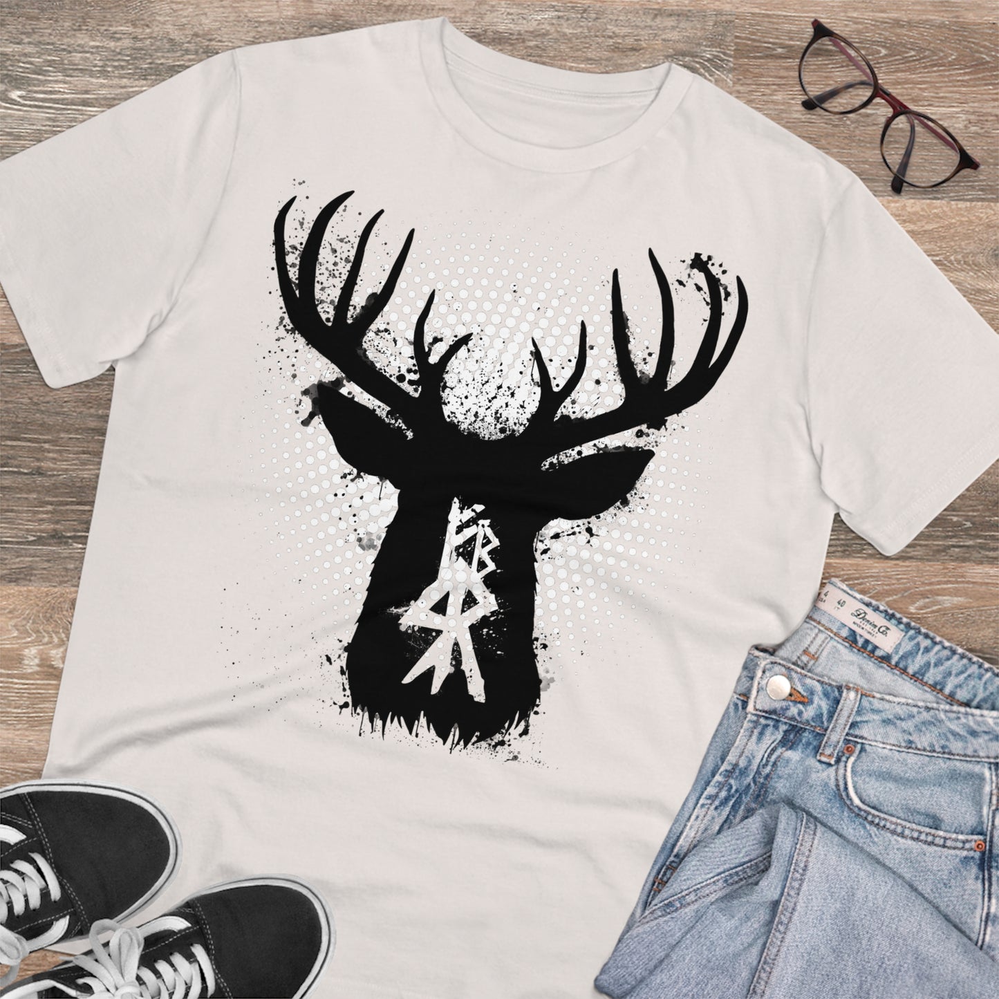 T-shirt unisex eco cotton - deer binding halter