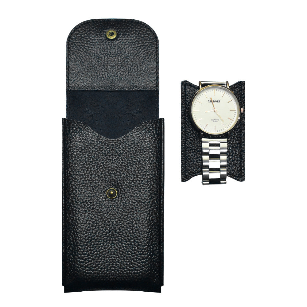 Watch dial protective leather case