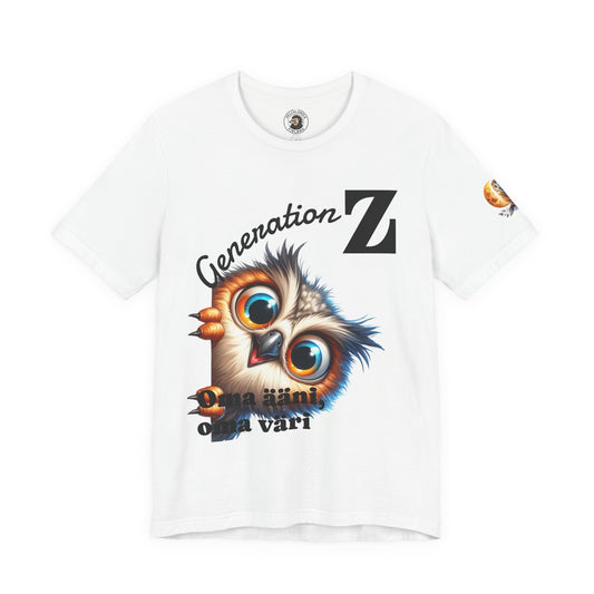 Hassu Pöllö Generation Z Tee — Funny Owl Graphic T-Shirt