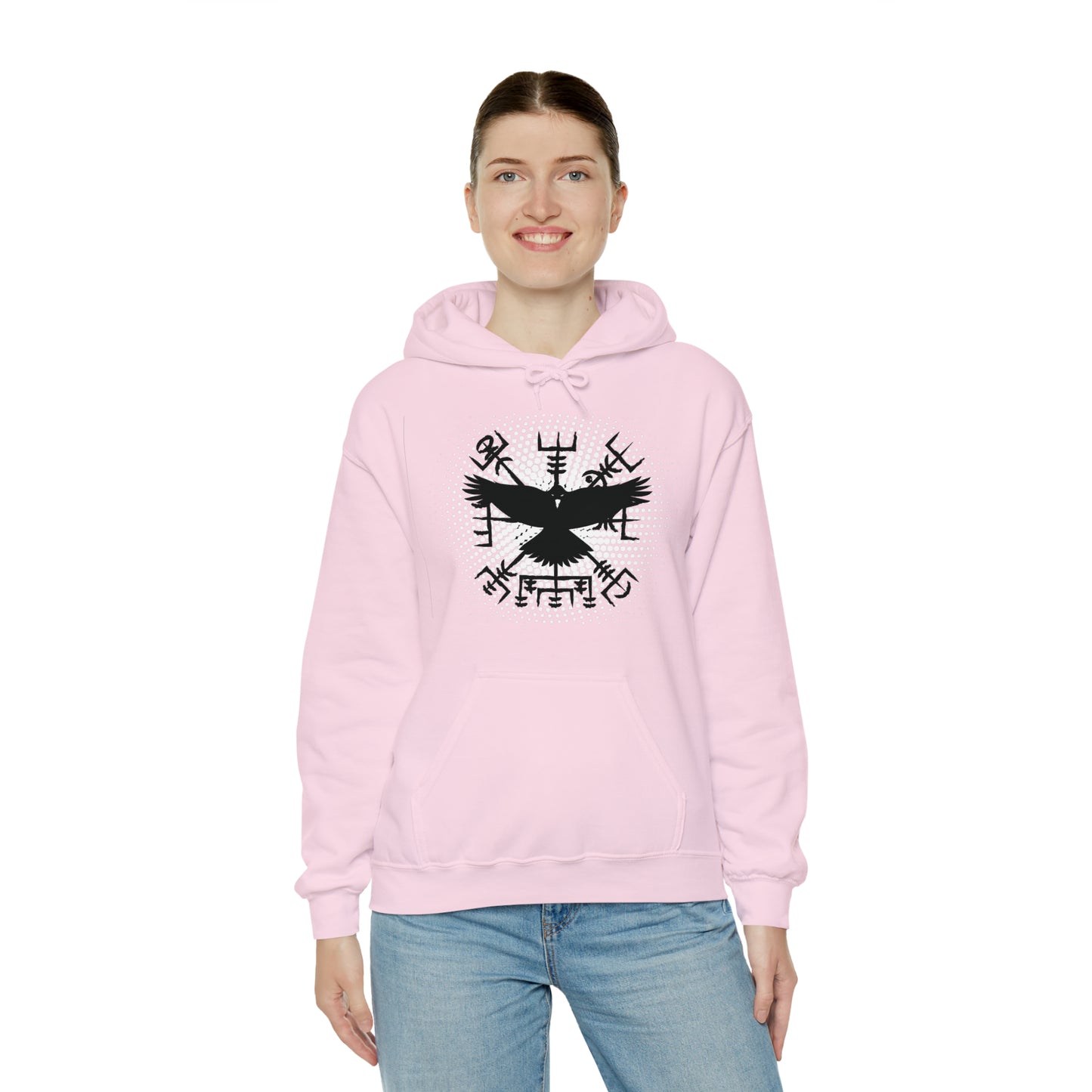 hoodie made of strong cotton - vegvisir raven