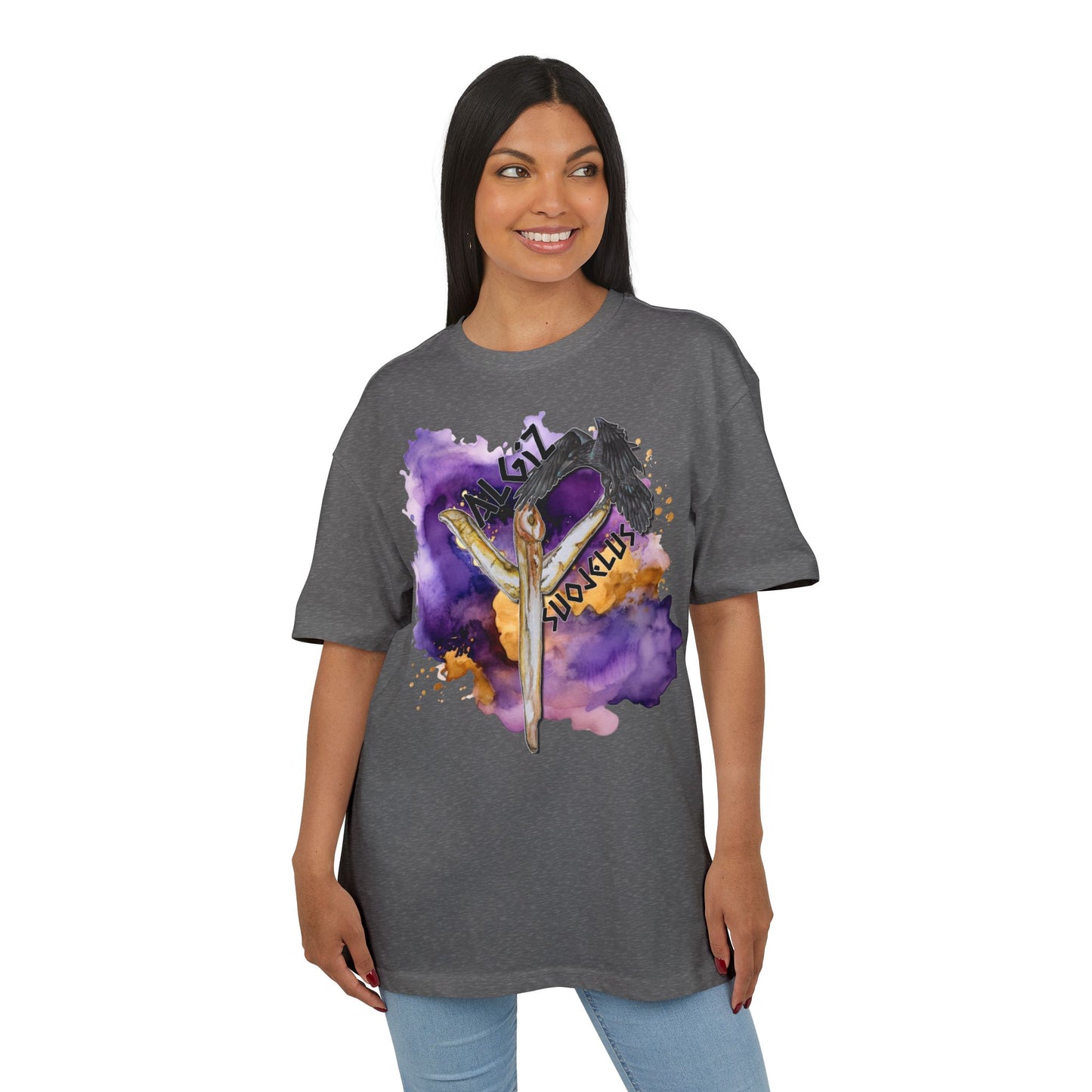 Riimu Algiz t-paita Unisex Heavy Oversize Teeppari