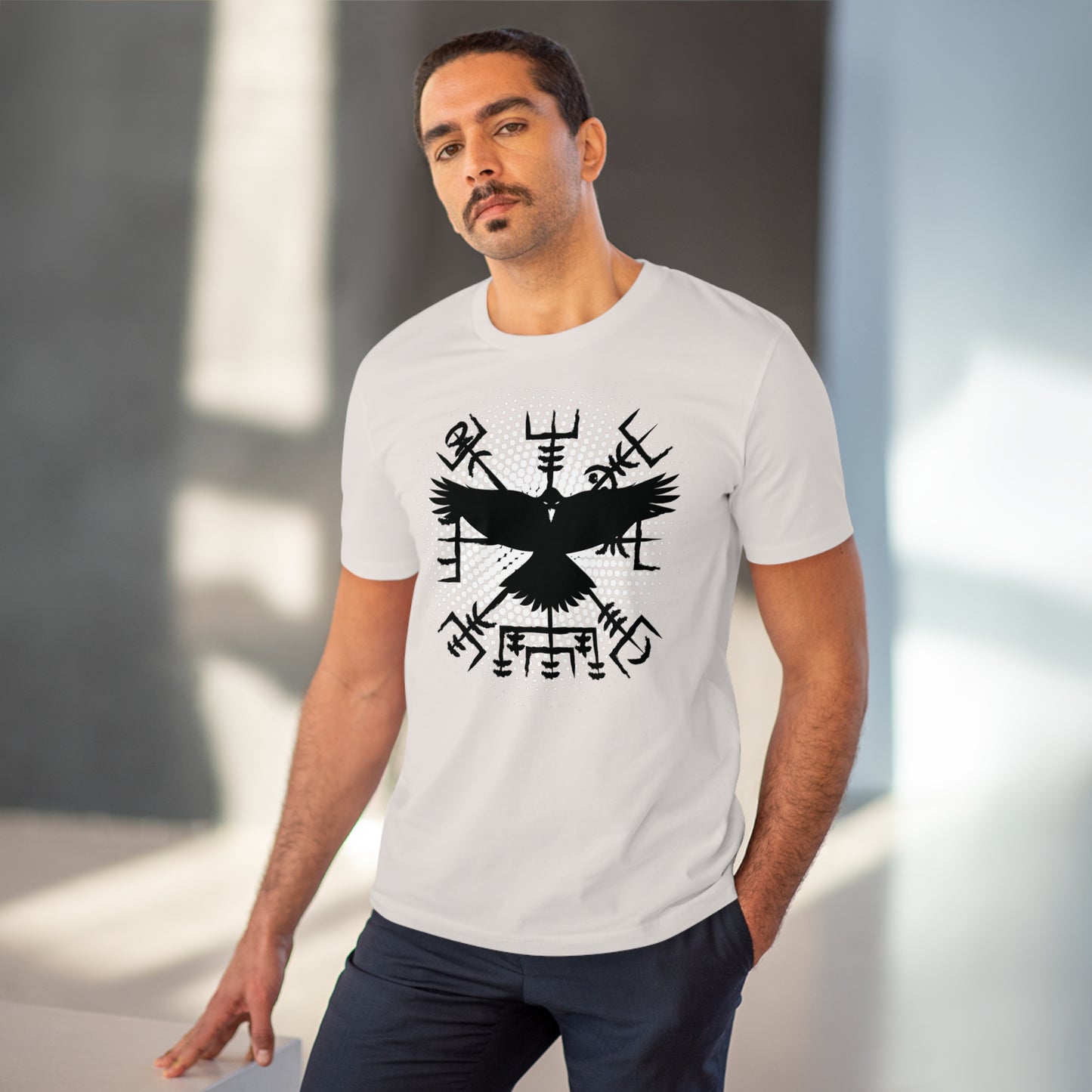 T-shirt unisex eco cotton - vegvisir and raven