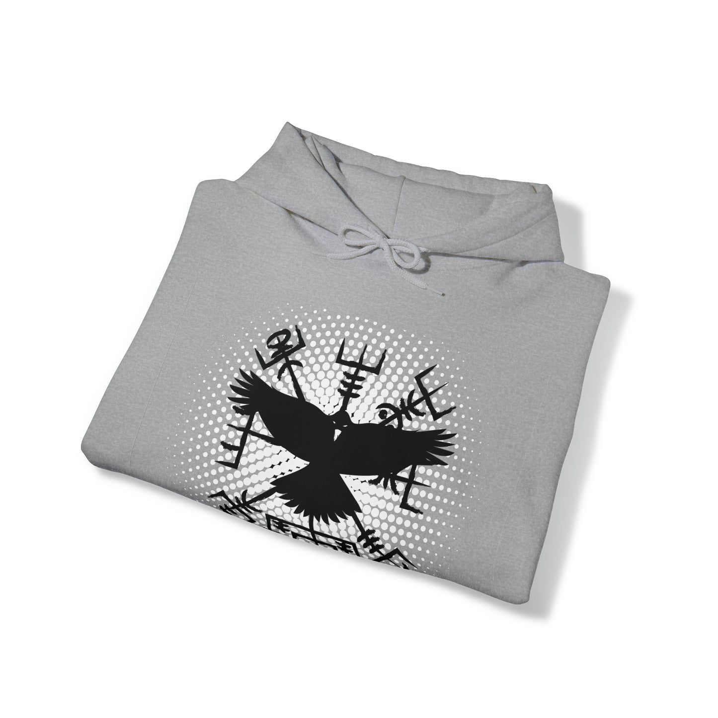 hoodie made of strong cotton - vegvisir raven