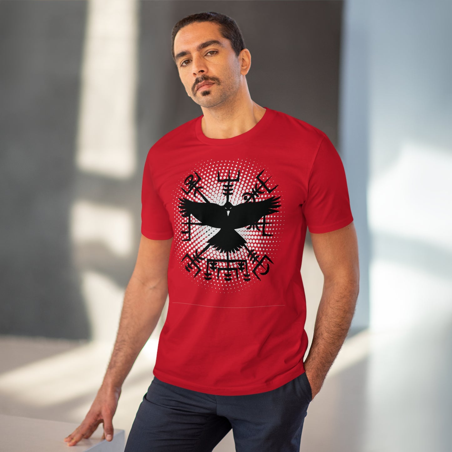 T-shirt unisex eco cotton - vegvisir and raven