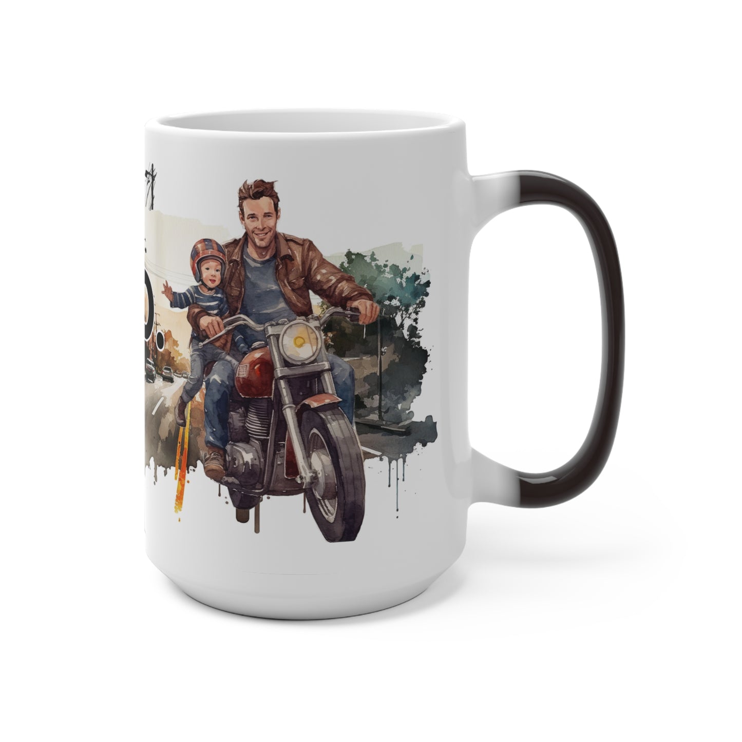 Magic mug - dad husband biker badass dad mug