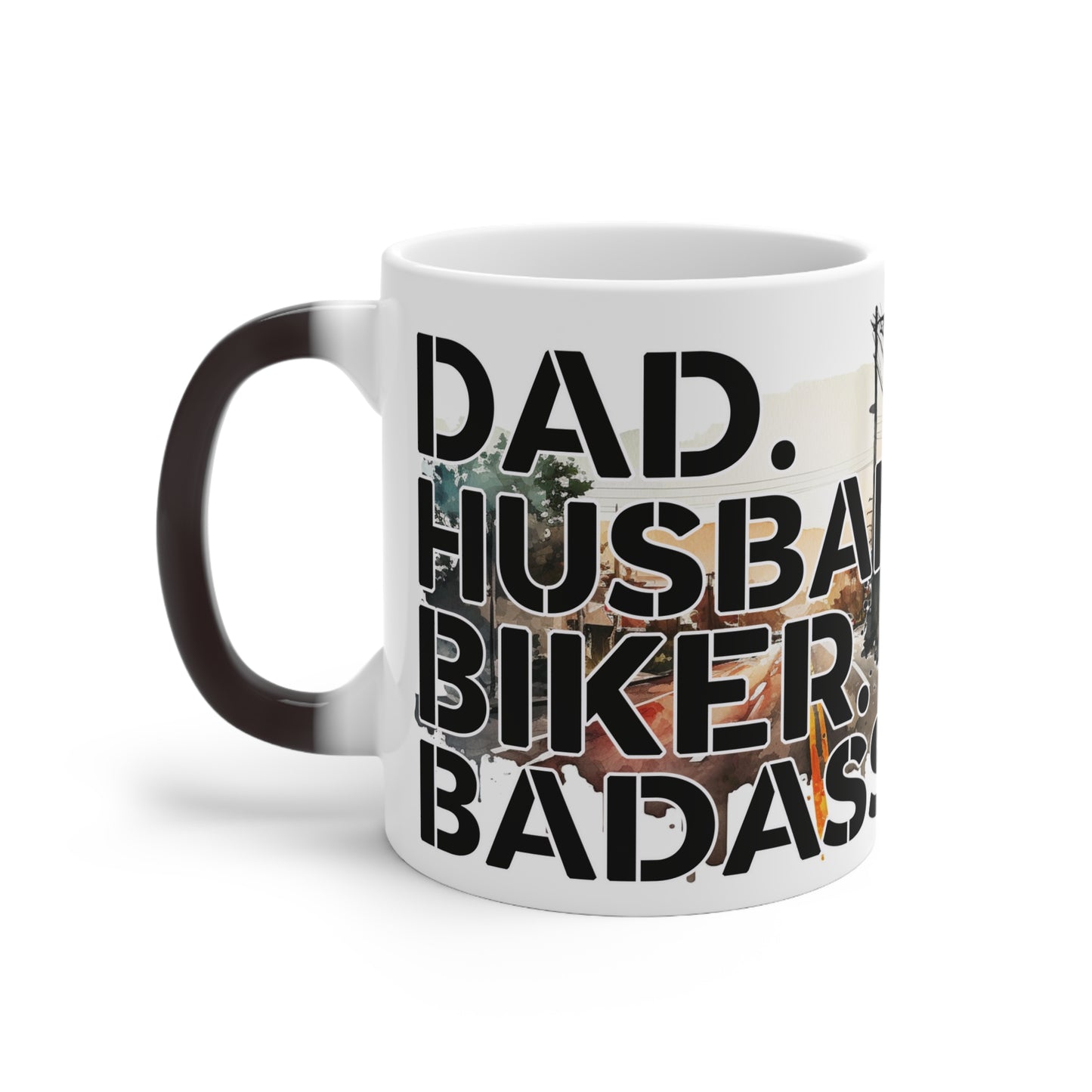 Magic mug - dad husband biker badass dad mug