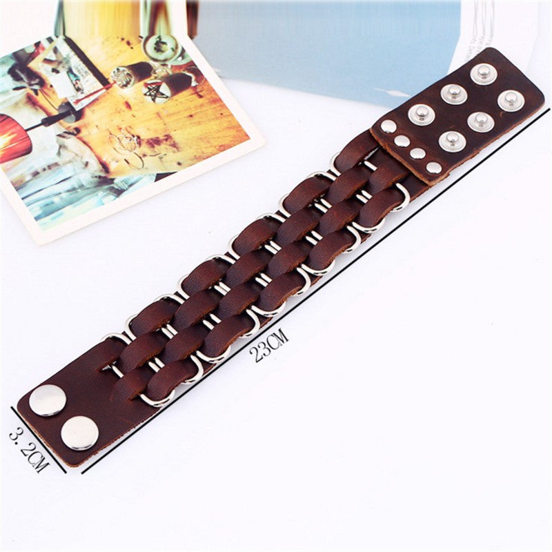 Punk Retro Leather Bracelet