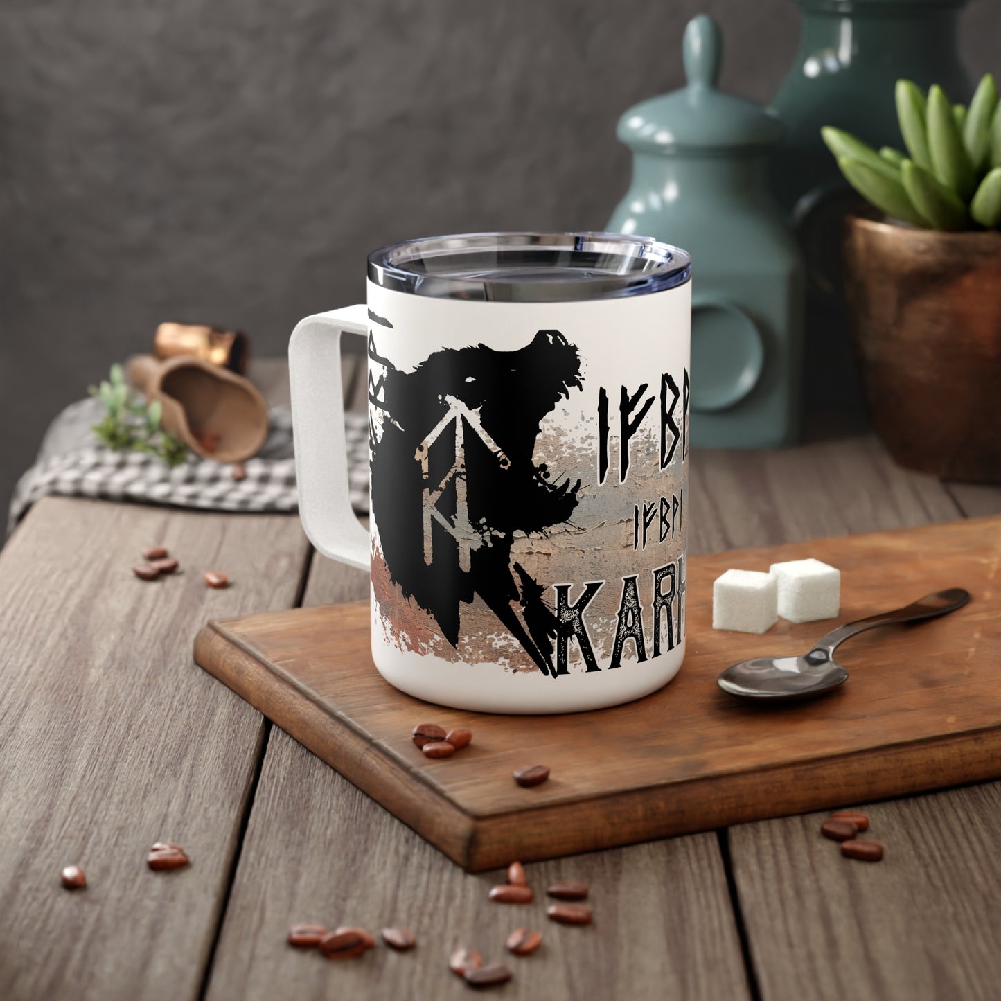 Insulated Mug, 10oz Viking Bear