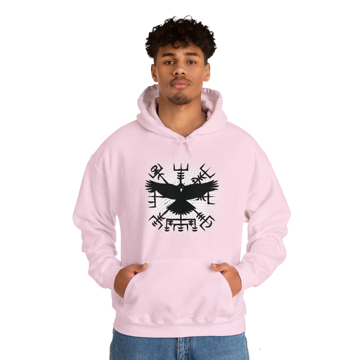 hoodie made of strong cotton - vegvisir raven