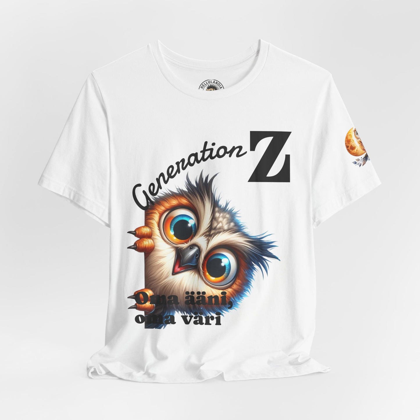 Hassu Pöllö Generation Z Tee — Funny Owl Graphic T-Shirt