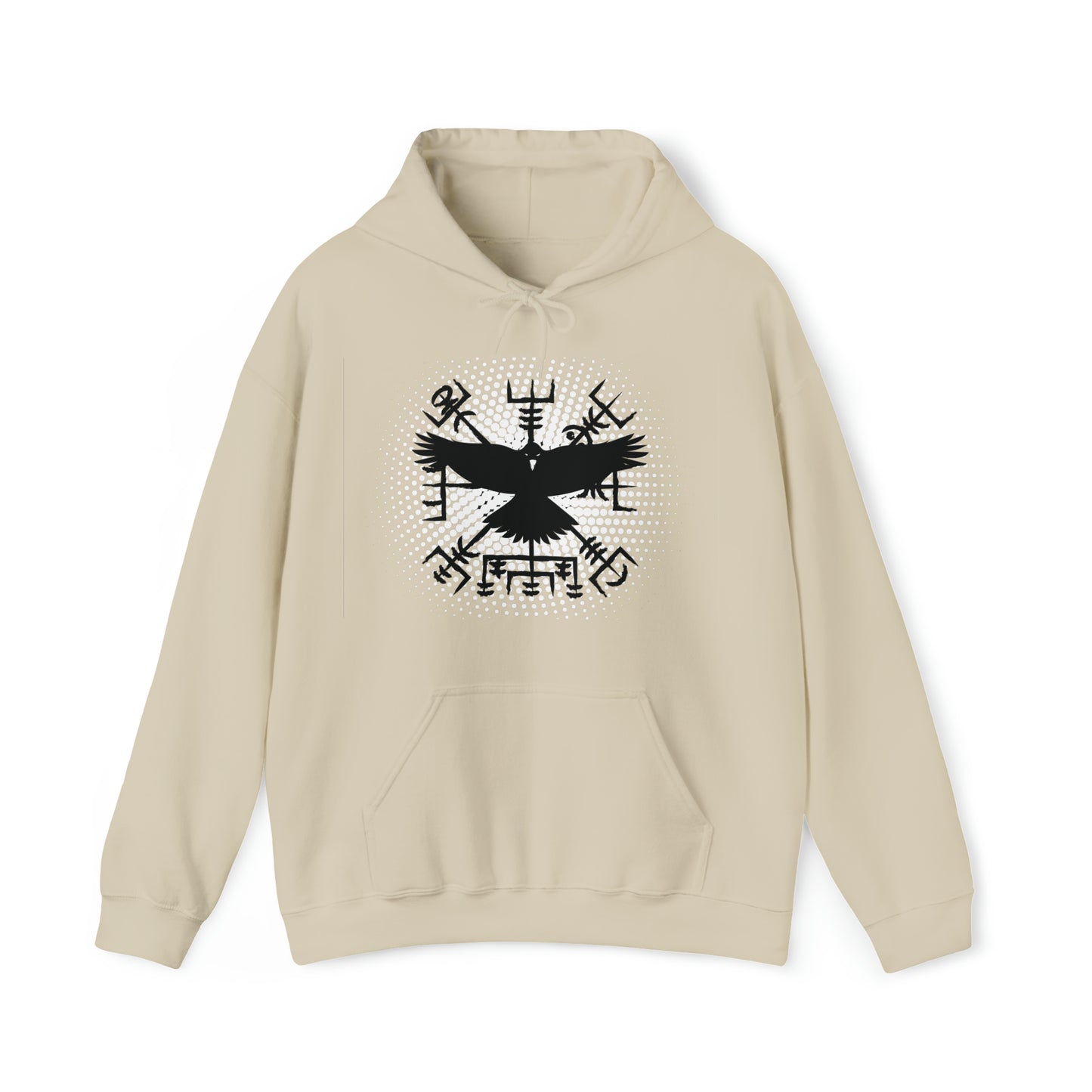 hoodie made of strong cotton - vegvisir raven