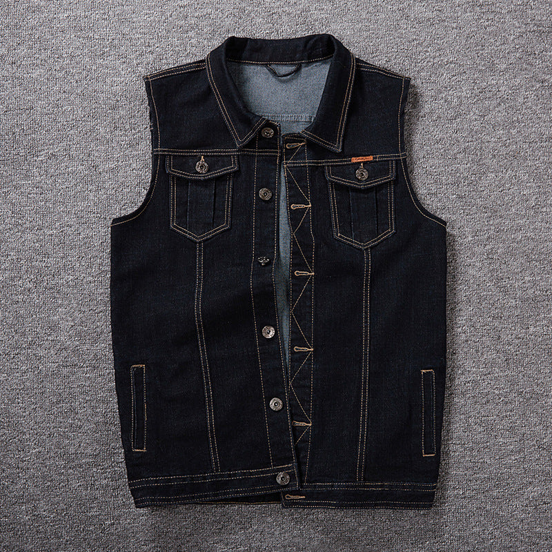 Plus size denim vest