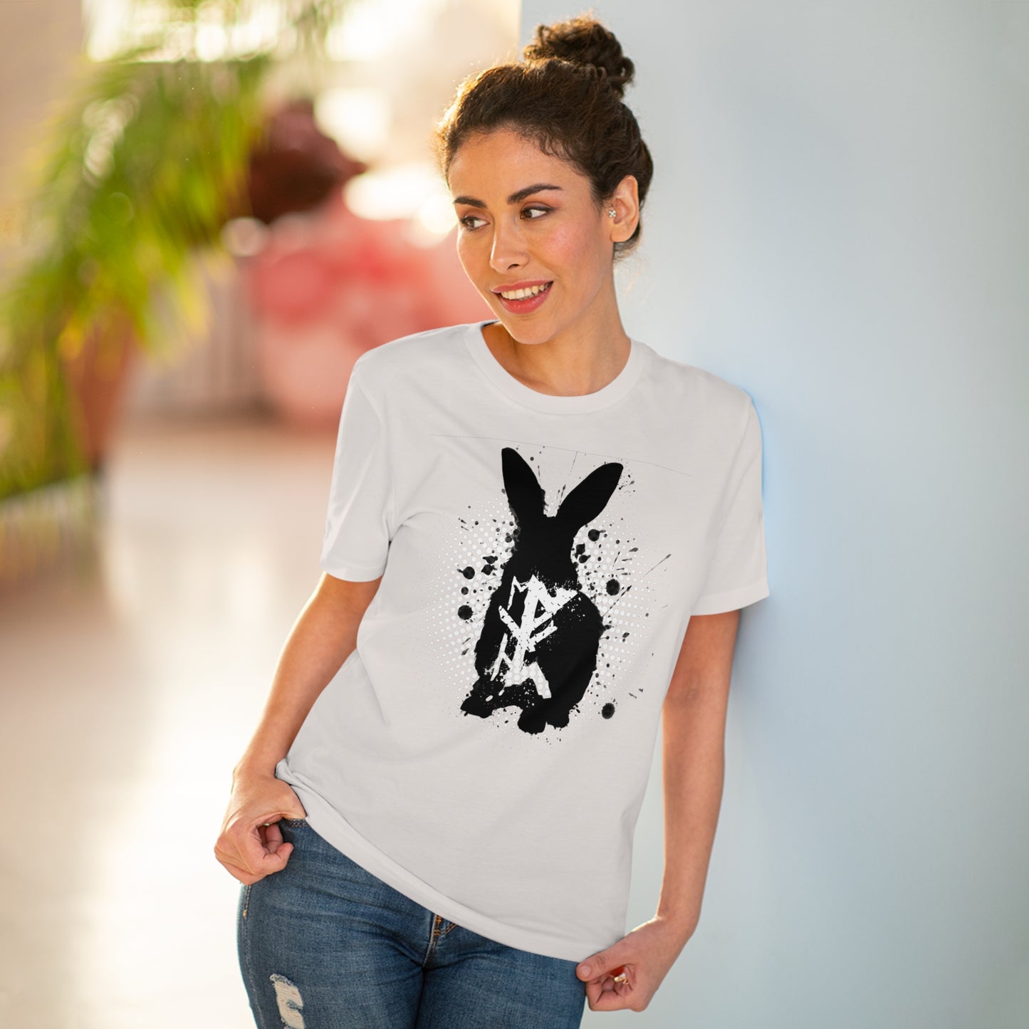 T-shirt unisex eco cotton - rabbit binding halter