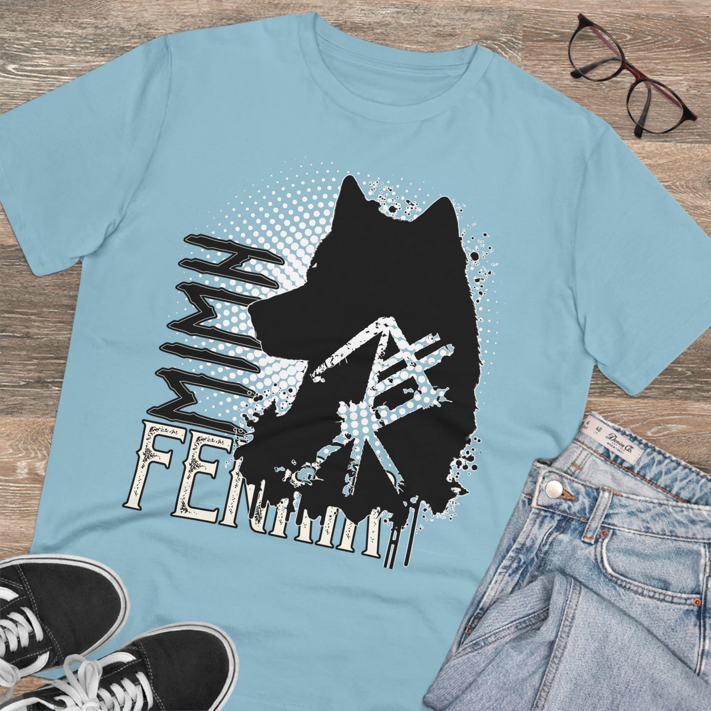 T-shirt unisex eco cotton - wolf Fenrir