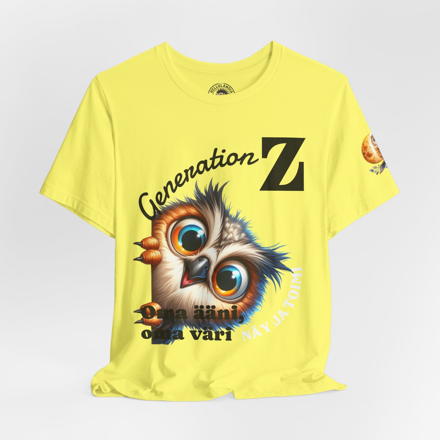 Hassu Pöllö Generation Z Tee — Funny Owl Graphic T-Shirt