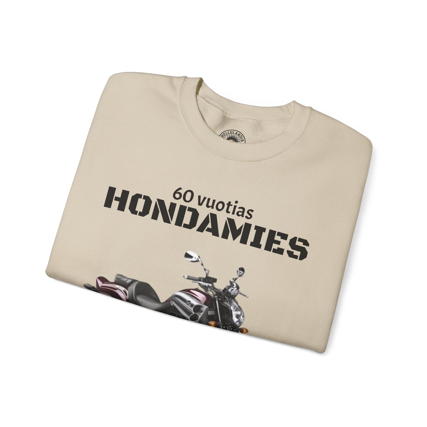 Honda VTX Motorcycle Crewneck Sweatshirt — 60 Vuotias Hondamies Rider Gift