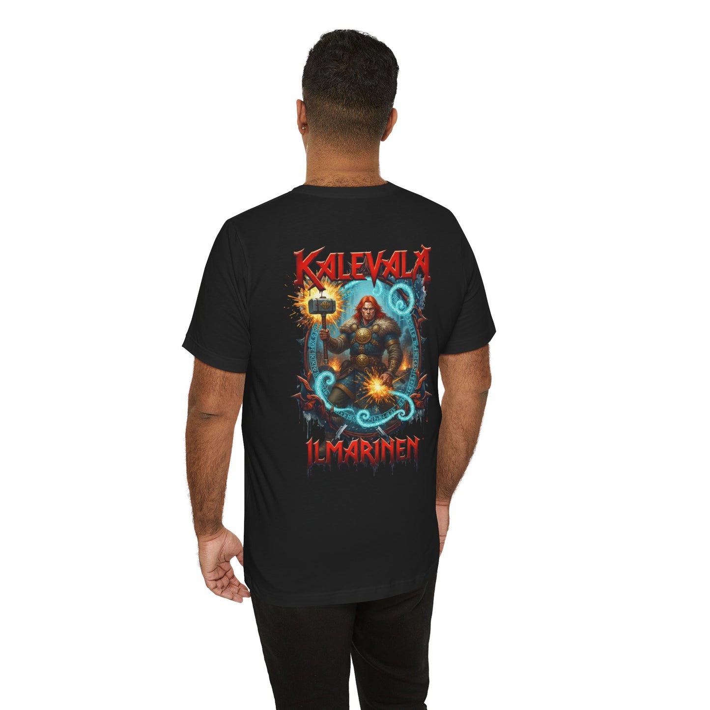Ilmarinen seppä kalevalan raudankova tekijä –  Teepaita — Retro Graphic T-Shirt
