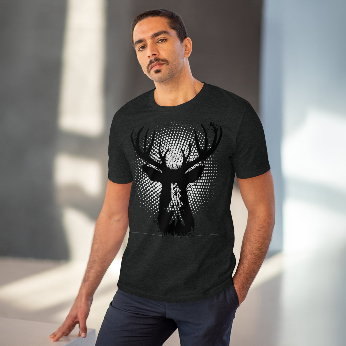 T-shirt unisex eco cotton - deer binding halter