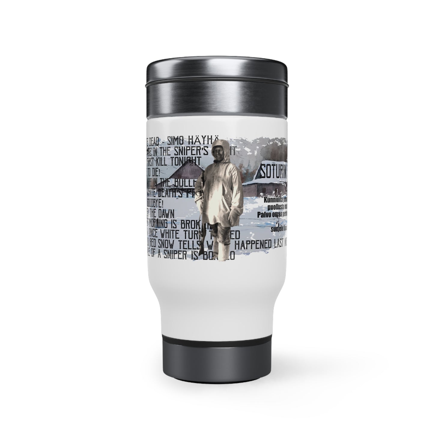 Thermos mug warrior's road - Simo Häyhä