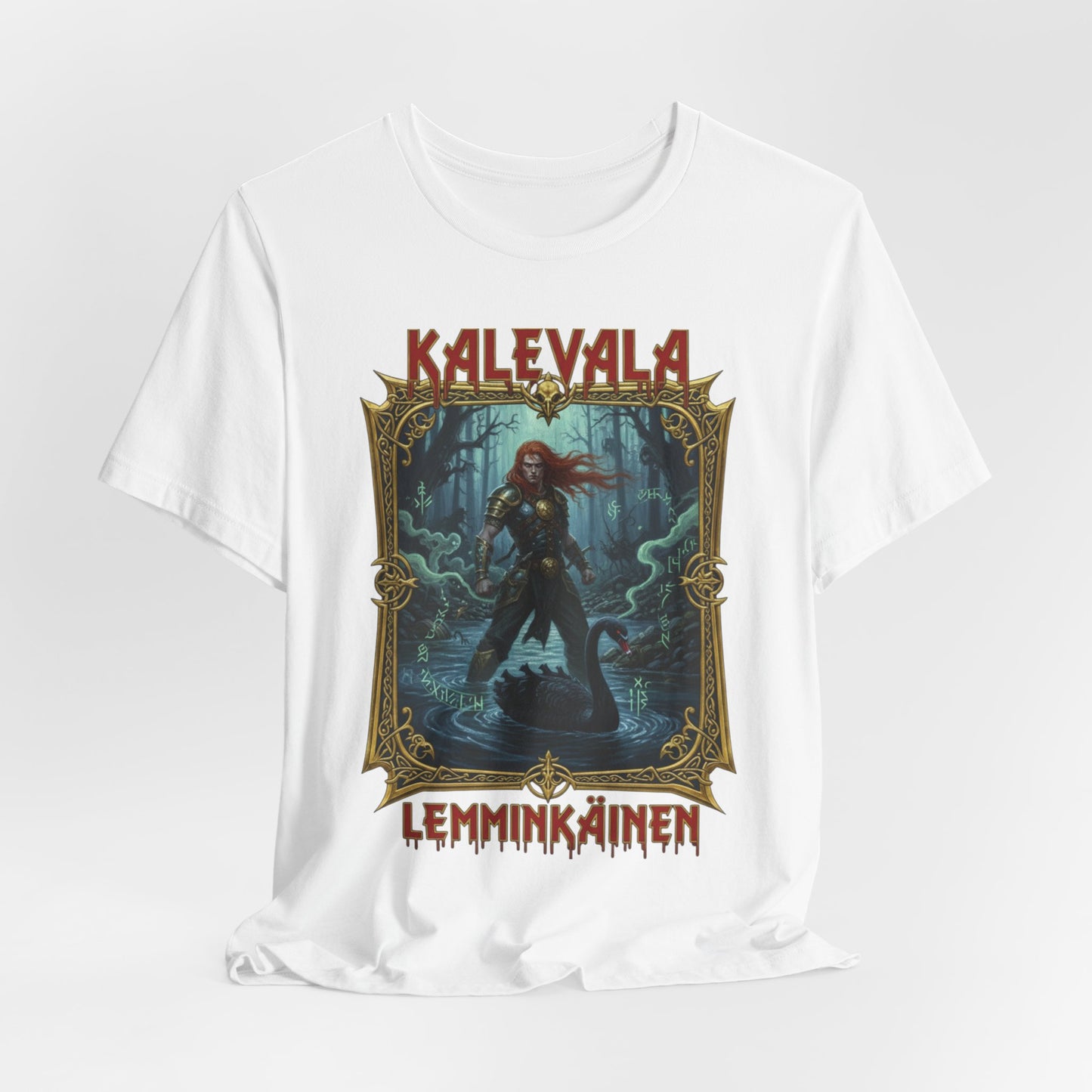 Lemminkäinen – Tuonelan musta joki Teepaita — Retro Graphic T-Shirt
